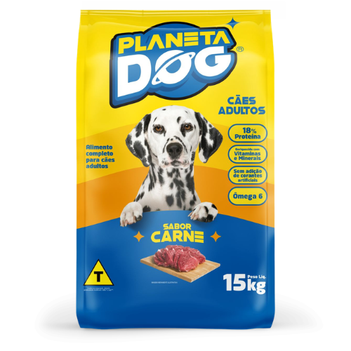 Ração Planeta Dog Cães Adultos Sabor Carne - 15 KG