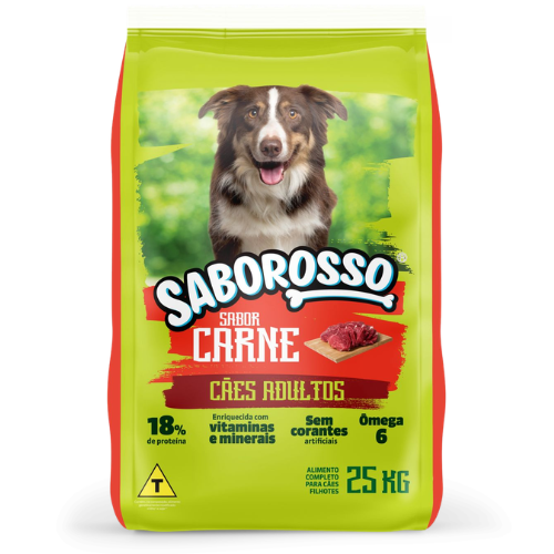 Ração Saborosso Cães Adultos Sabor Carne - 15 KG