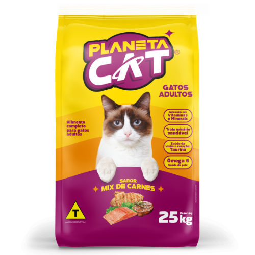 Ração Planeta Cat Gatos Adultos Sabor Mix de Carnes - 10,1 KG