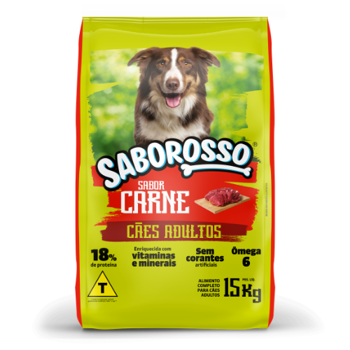 Ração Saborosso Cães Adultos Sabor Carne - 15 KG