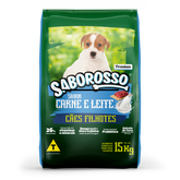 Ração Saborosso Premium Cães Filhotes Sabor Carne e Leite - 15 KG