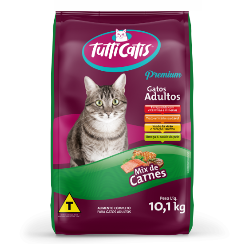 Ração TuttiCatis Premium | Gatos Adultos Mix de Carnes - 10.1 KG