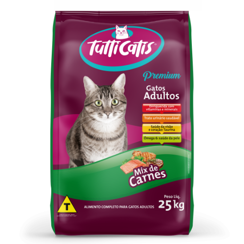 Ração TuttiCatis Premium | Gatos Adultos Mix de Carnes - 10.1 KG