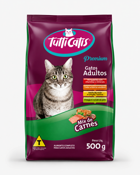 Ração Tutticatis Premium Gatos Adultos - Mix de Carnes